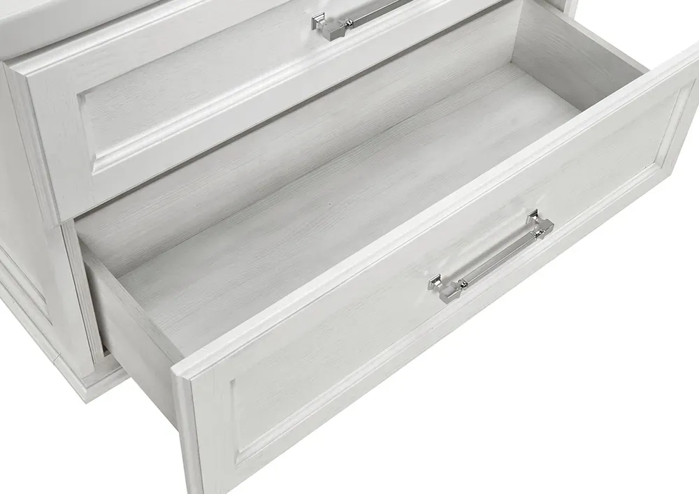 Тумба Венеция 100 Белый Патина Серебро